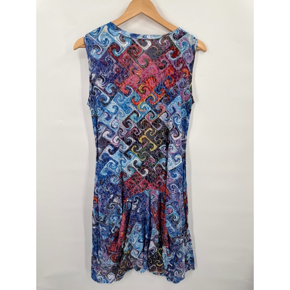 Carine Dress Womens XL Artsy Avant Garde Pockets Abstract Casual Boho Flowy - Picture 2 of 8